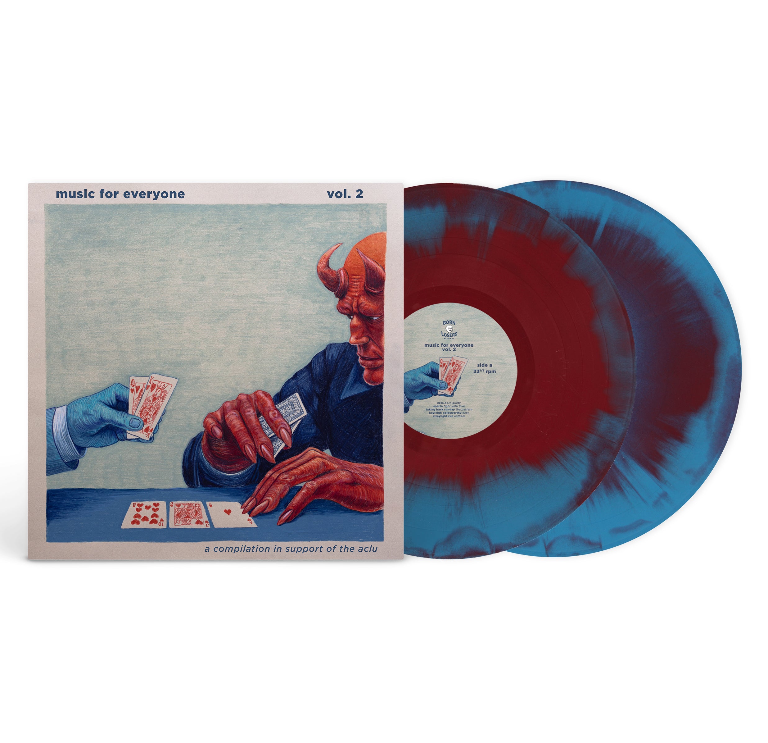 **PRE ORDER** Music For Everyone Vol. 2 Oxblood & Aqua Swirl Vinyl