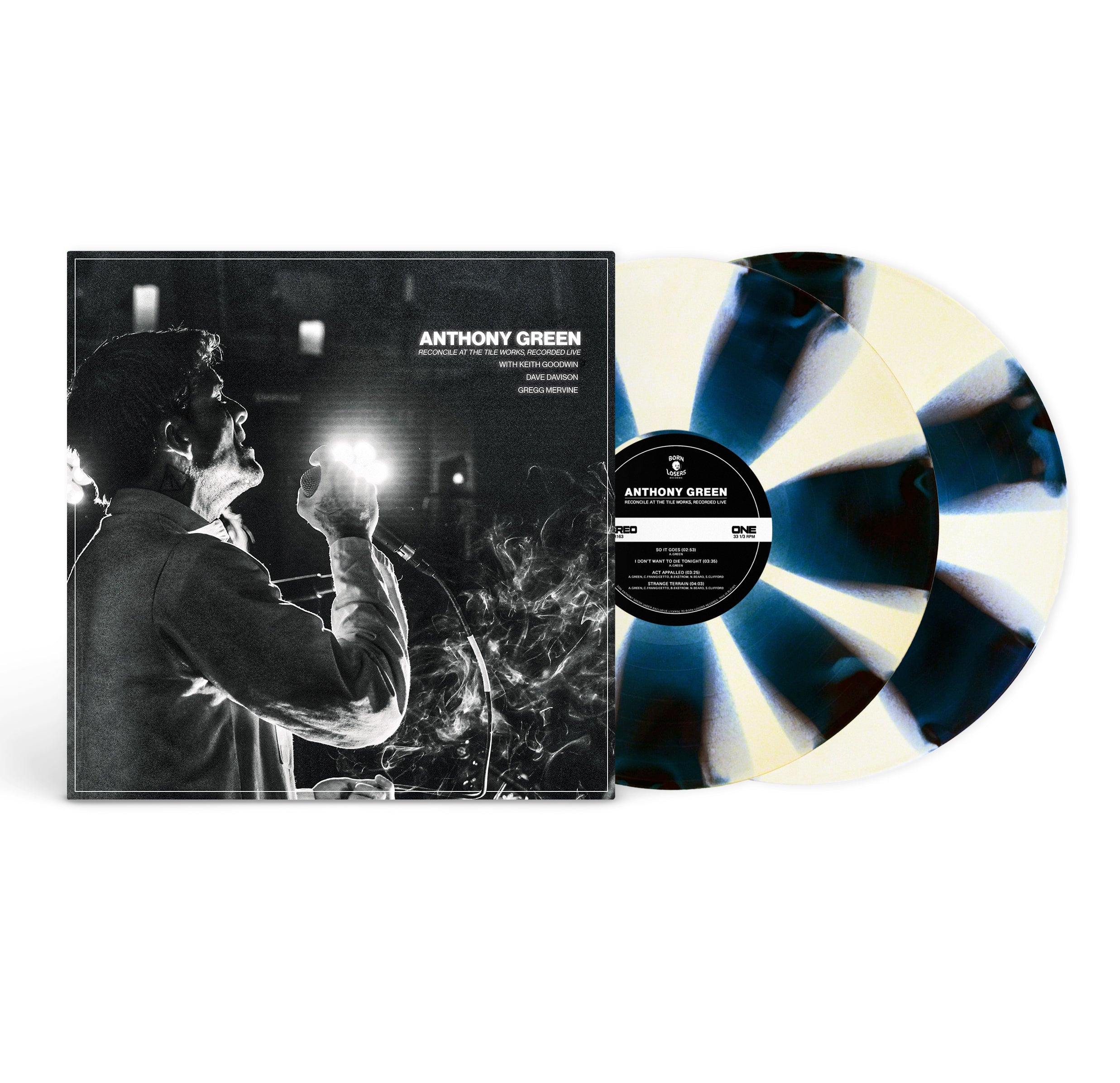 **PRE ORDER** Anthony Green - Reconcile At The Tile Works, Recorded Live Pinwheel Double LP