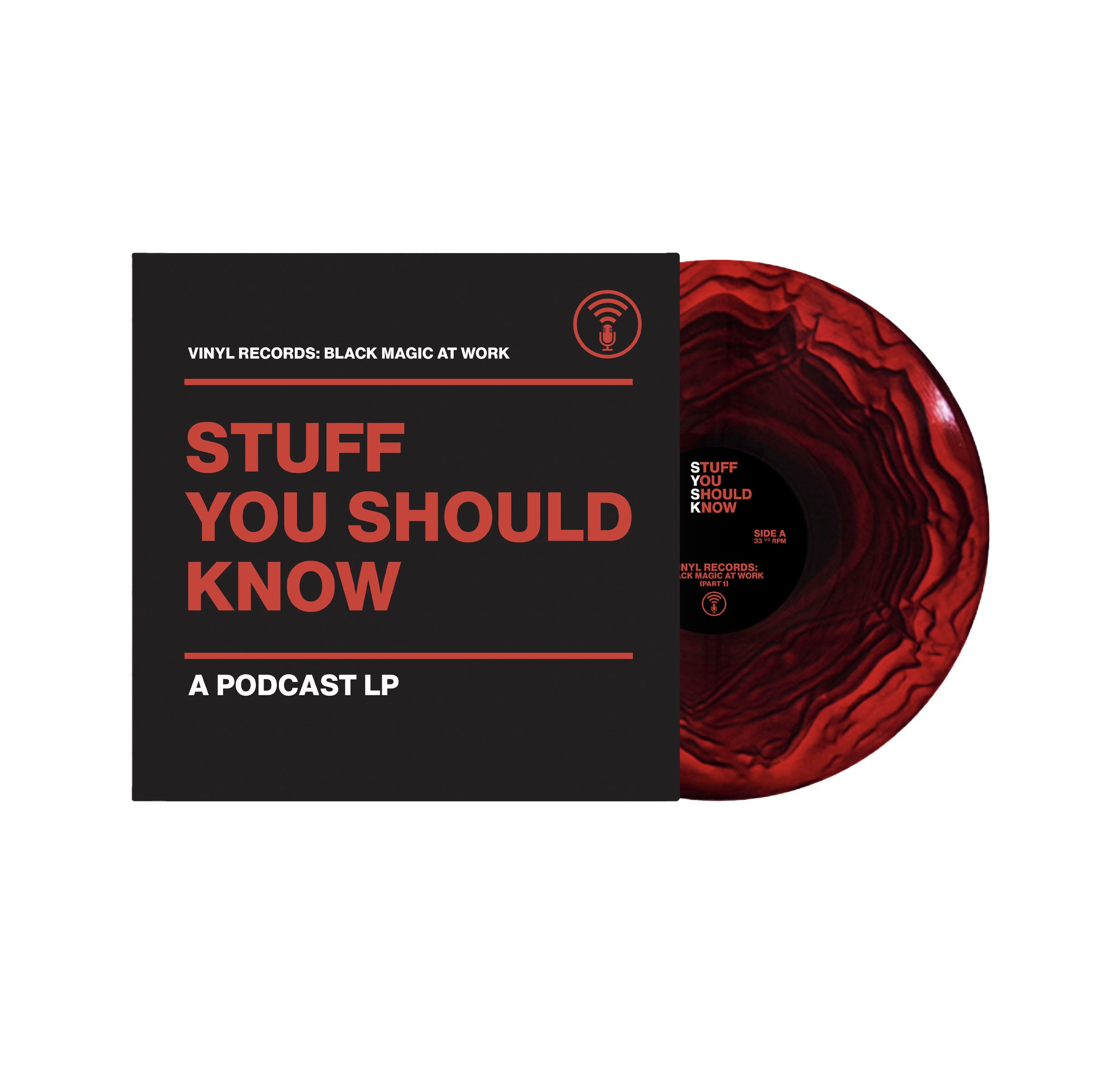 Stuff You Should Know - Vinyl Records: Black Magic At Work Clear Red Marble Vinyl