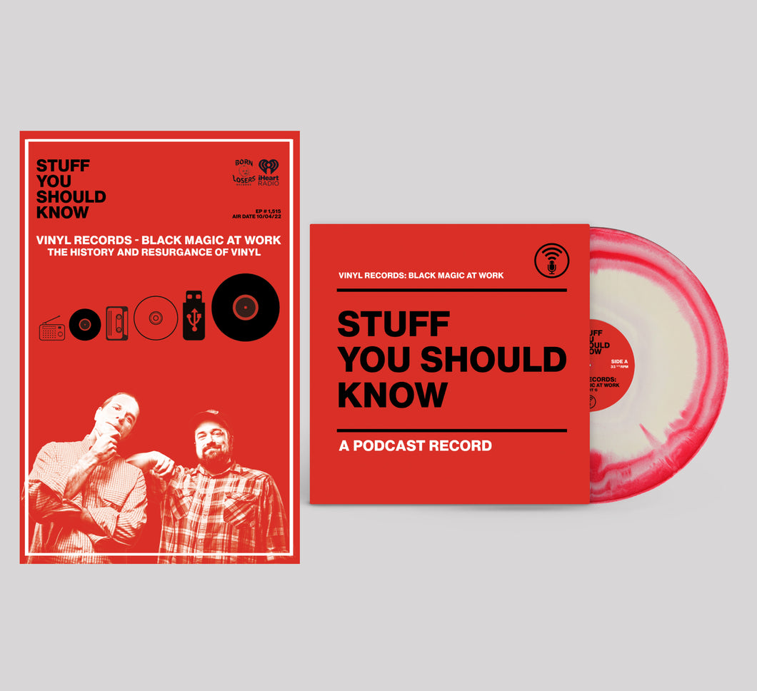 **PRE ORDER** Stuff You Should Know - Vinyl Records: Black Magic At Work Red / White Swirl