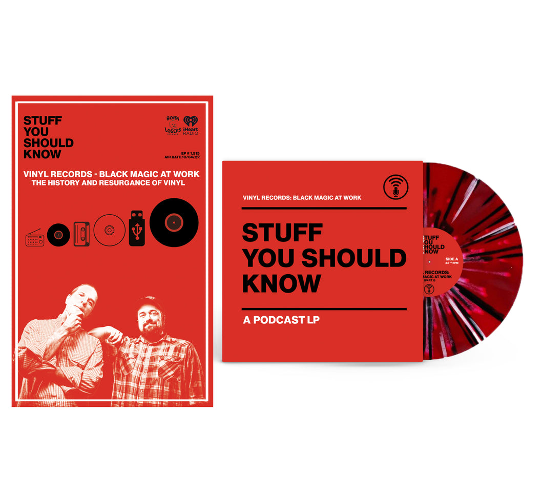 Stuff You Should Know - Vinyl Records: Black Magic At Work Clear Red w/ White & Black Splatter Vinyl