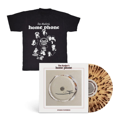 **PRE ORDER** Tim Kasher's home phone Sponges Of Experience T Shirt / Vinyl Bundle