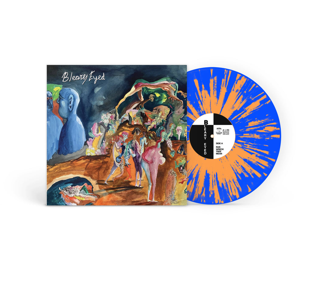 Bleary Eyed - S/T Extended Clear Blue w/ Orange Splatter Vinyl