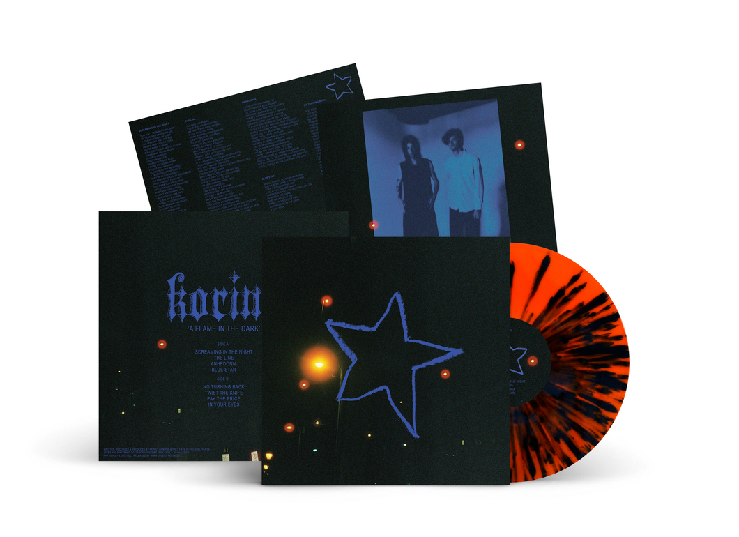 **PRE ORDER** Korine - A Flame In The Dark Transparent Orange / Black Splatter