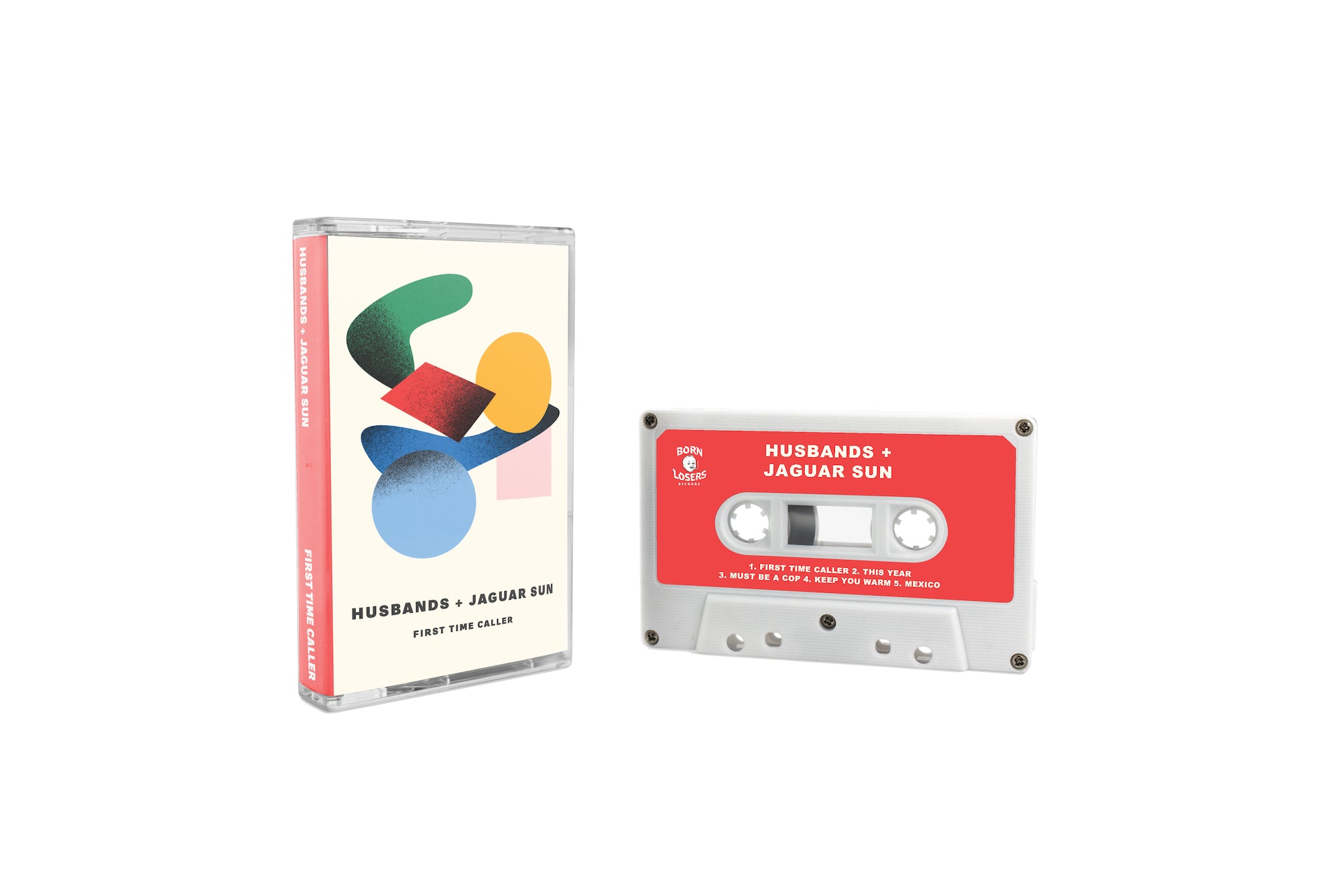 Jaguar Sun + Husbands - 'First Time Caller' White Cassette