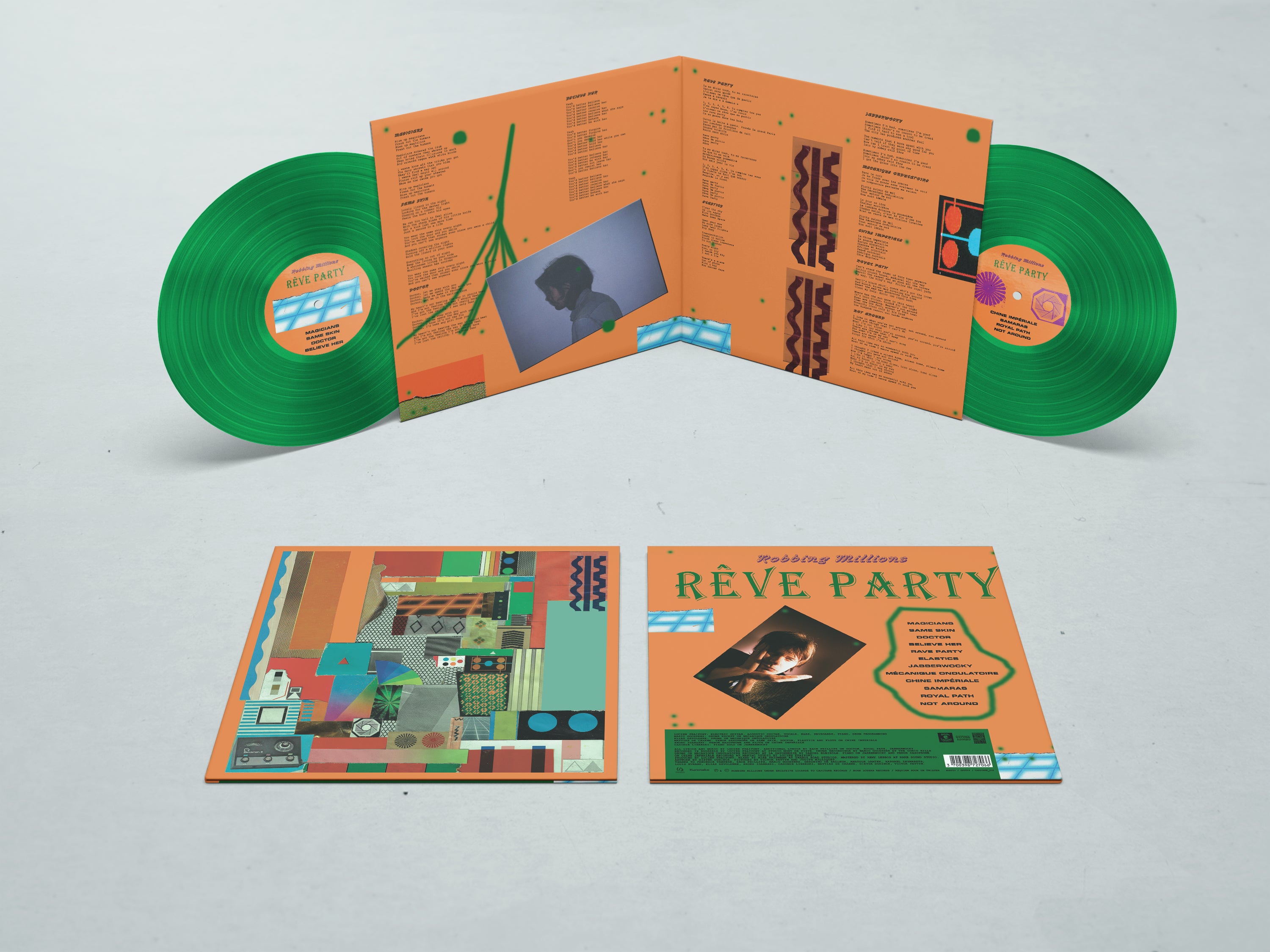 Robbing Millions - Reve Party Clear Green Double LP