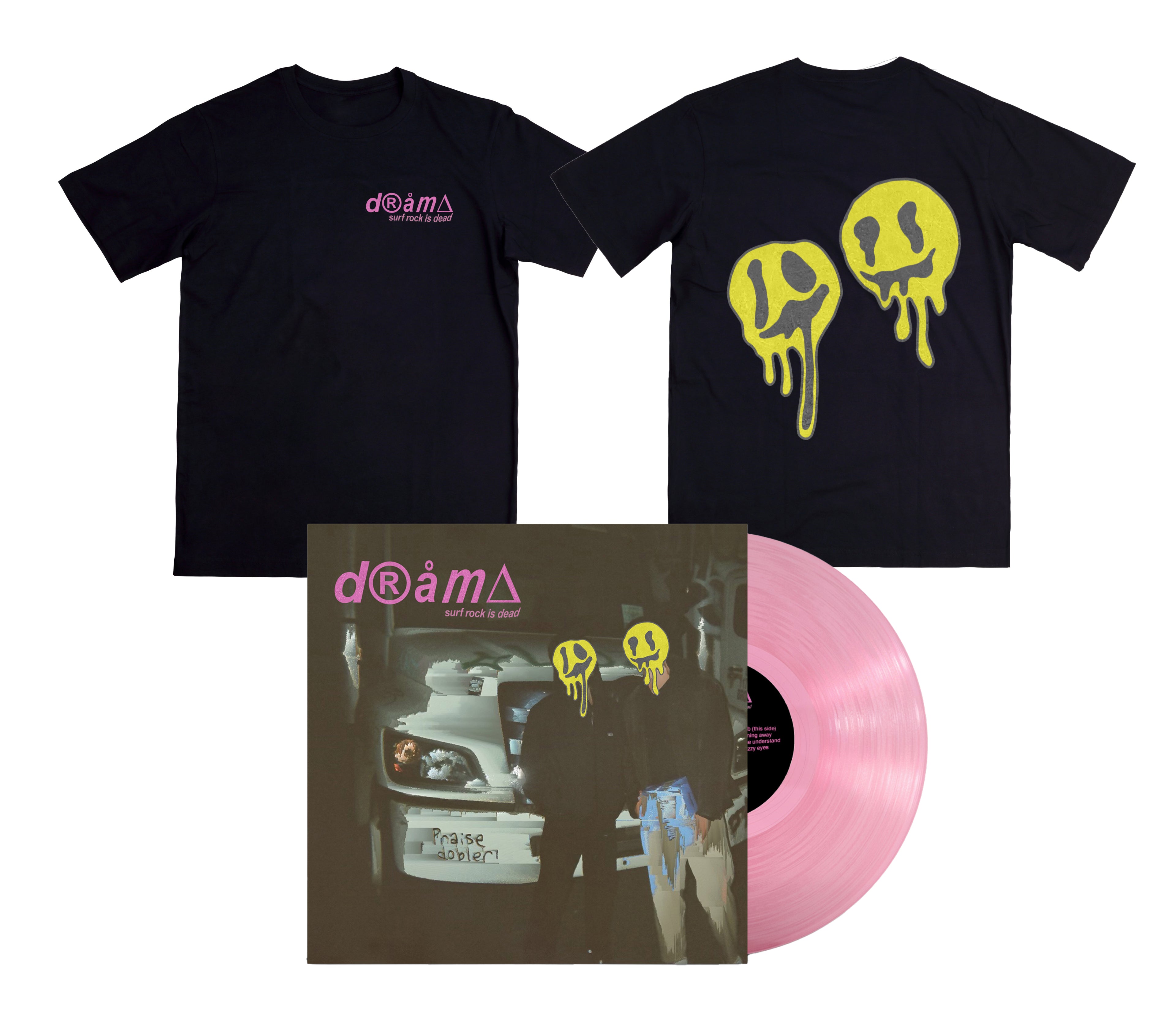Surf Rock Is Dead 'drama' Vinyl and T Shirt Bundle